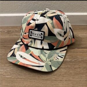 Avid Sports Hat Charter Rope Accent Tropical Floral Adjustable Snapback Cap NWT